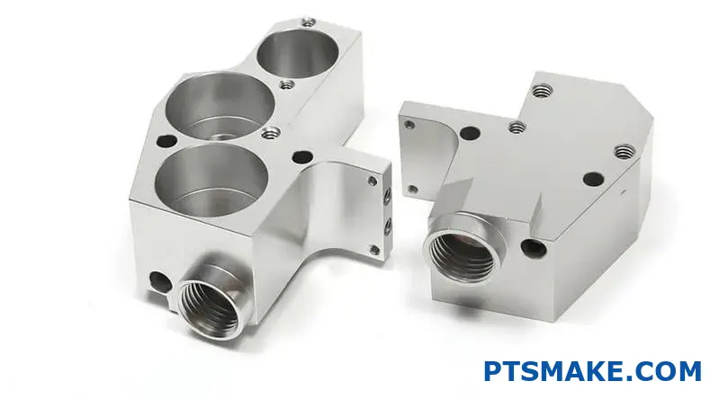 To aluminiumskomponenter af høj kvalitet med flere huller