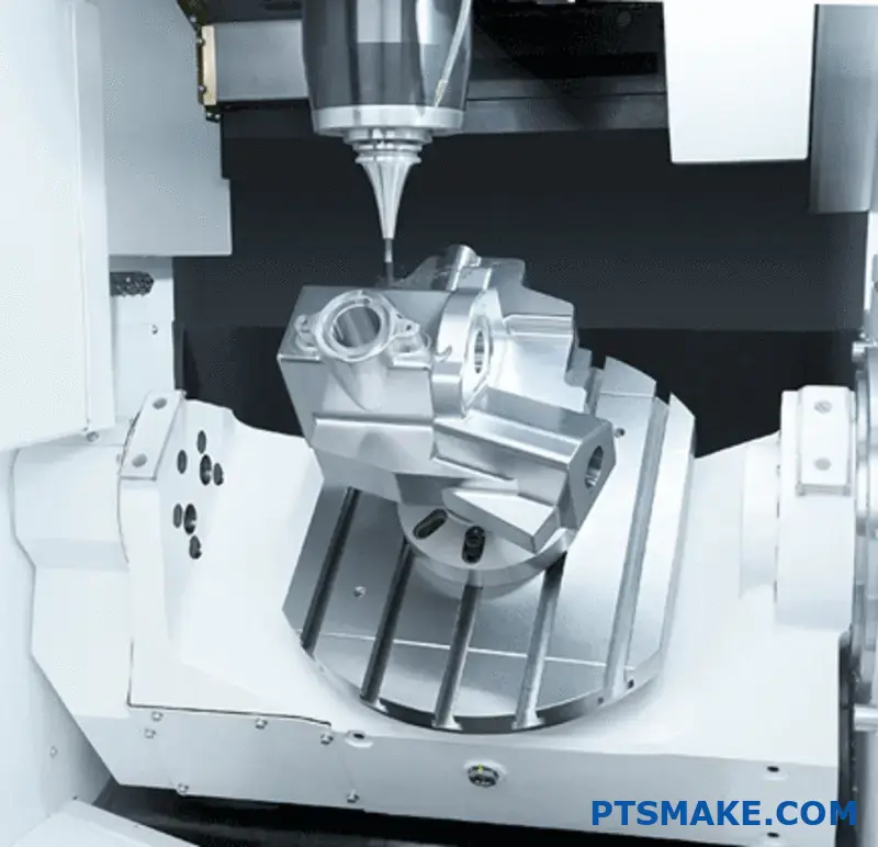Hochentwickelte CNC-Fräsmaschine für die Präzisionsbearbeitung komplexer Aluminiumhalterungen für die Luft- und Raumfahrt mit komplizierter Geometrie