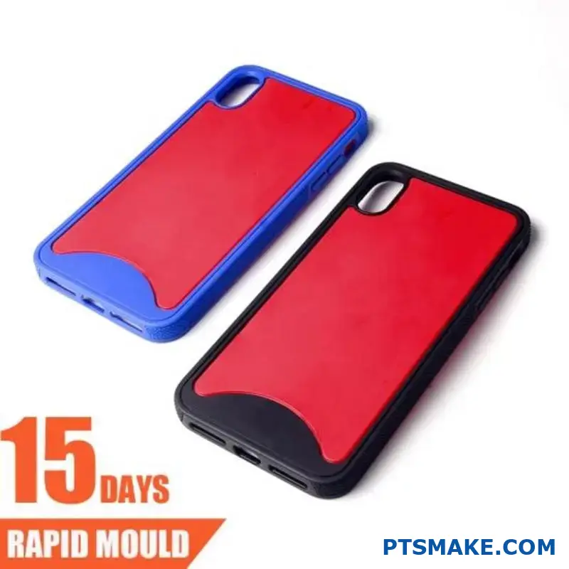 Dual-color custom phone cases for rapid moulding