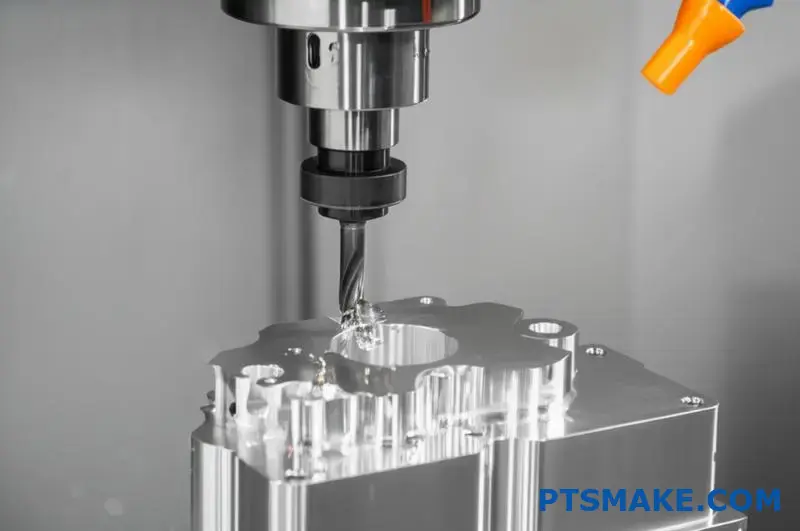 CNC-bearbetning med precision som visar stabil skärprocess för tillverkning av små detaljer