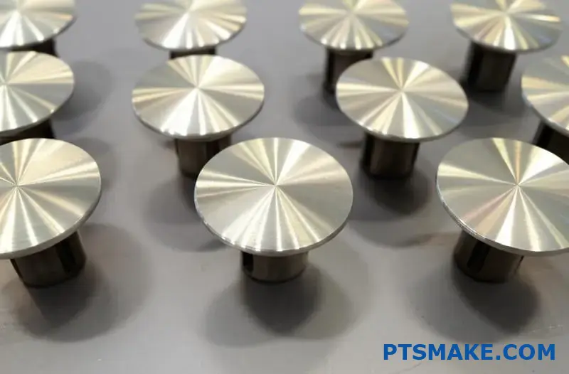 أزرار تحكم متعددة من الفولاذ المقاوم للصدأ المصقول على سطح معدني