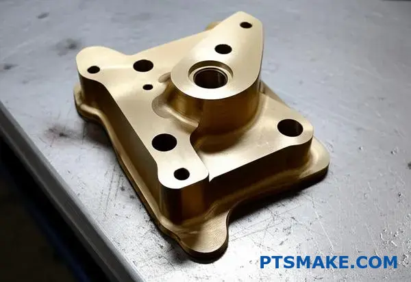 bronze cnc machined part showing hardness and surface quality