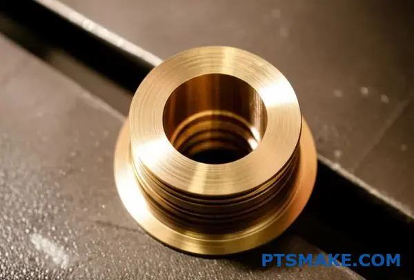 CNC machined bronze part with high hardness and smooth surface finish
