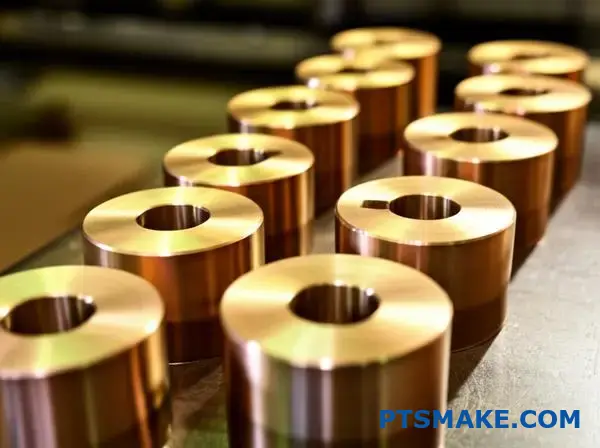 CNC machined bronze bushings with smooth finish and tight tolerance