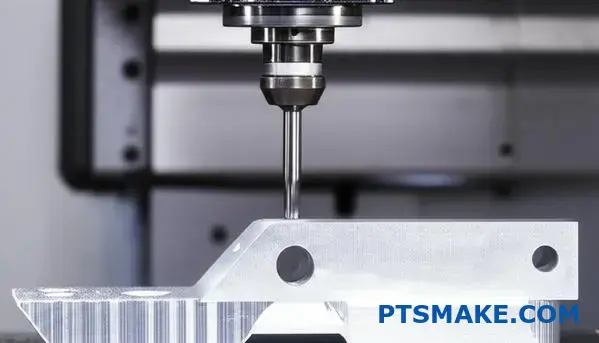 aluminiumdel formas av modern schweizisk cnc-fräsmaskin