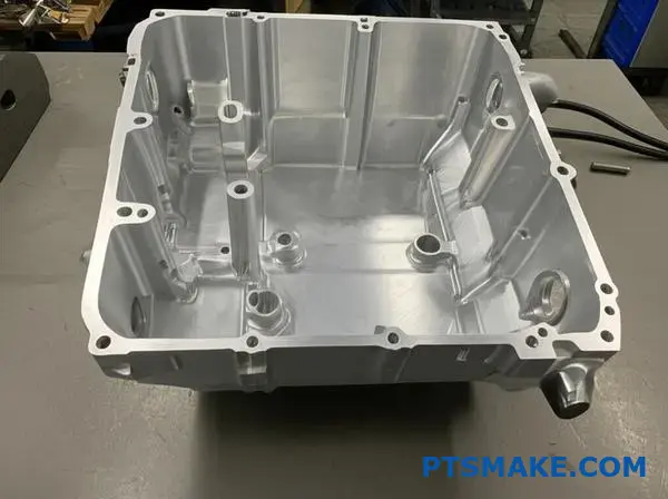 CNC-fräst stor aluminiumdel för motor eller hölje