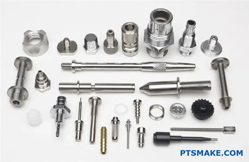 Små metalldelar tillverkade med schweizisk CNC-svarvning för klocktillverkning