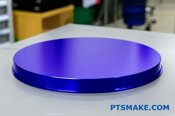 Detailne modro eloxovaná hliníková doska s odolnou anodickou oxidovou úpravou