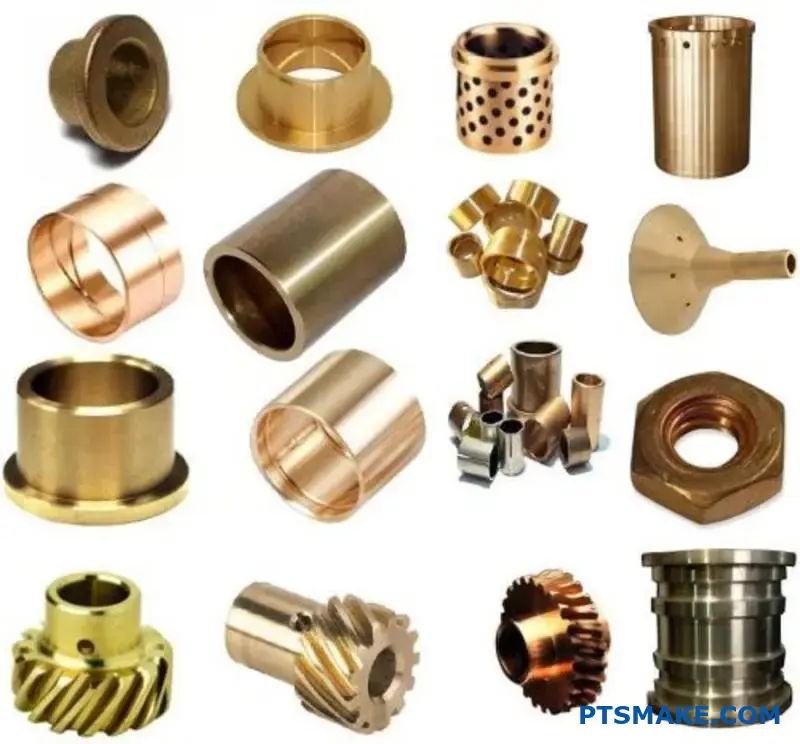 Brushed bronze alloy parts with ASTM standard surface finish