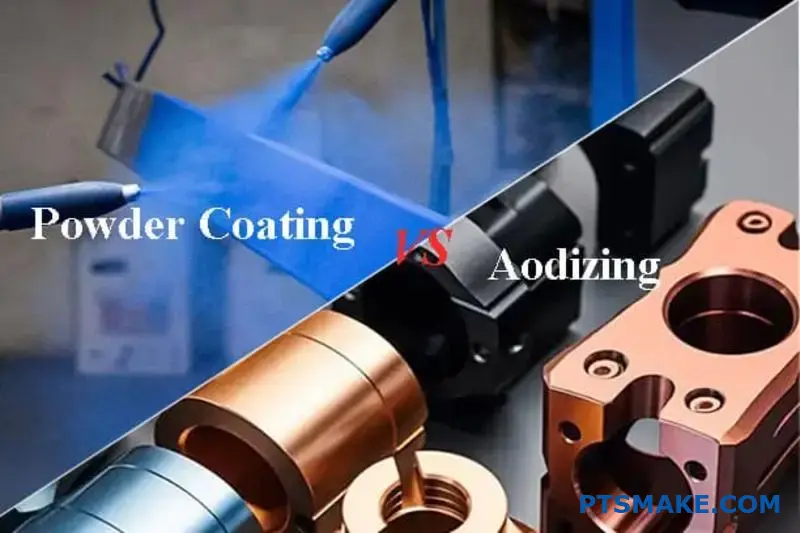 Comparison of Powder Coating and Anodizing on Metal Parts