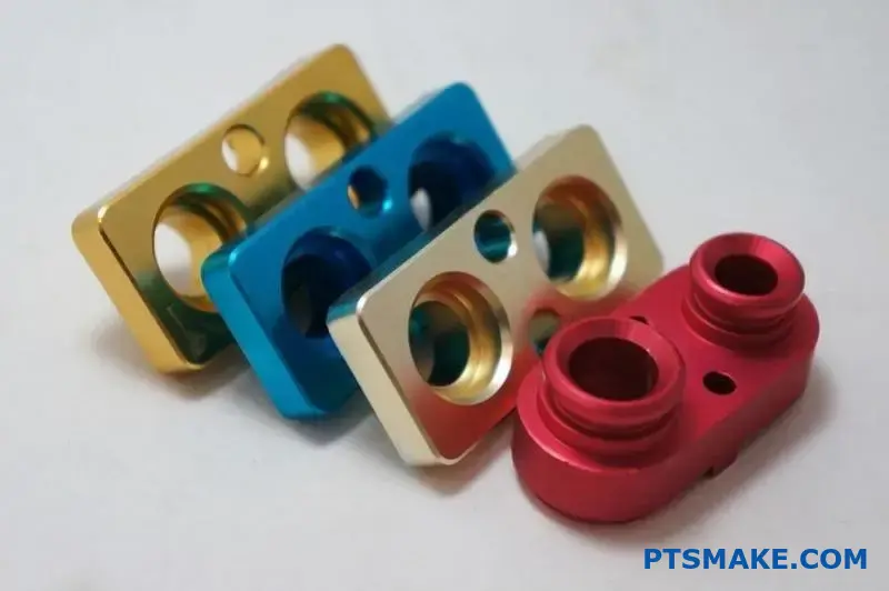 Rectangular aluminum part with aluminum oxide anodised surface, high scratch and abrasion resistance