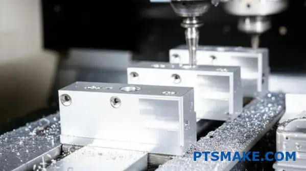 CNC-fräsmaskin för precisionstillverkning av små aluminiumkomponenter för snabb prototyptillverkning och lågvolymsproduktion