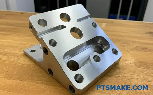 Precisionsbearbetat aluminiumfäste som visar upp små cnc-tillverkningsföretags kapacitet för tillverkning av kundanpassade komponenter
