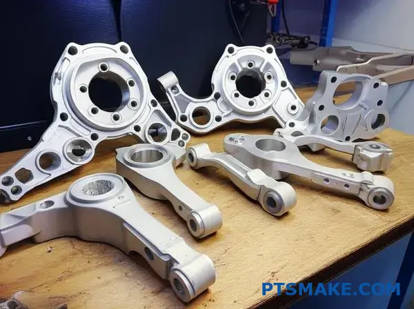 Componente aeroespacial de alumínio de precisão maquinado por CNC que apresenta geometrias complexas e tolerâncias apertadas para aplicações de fabrico personalizadas