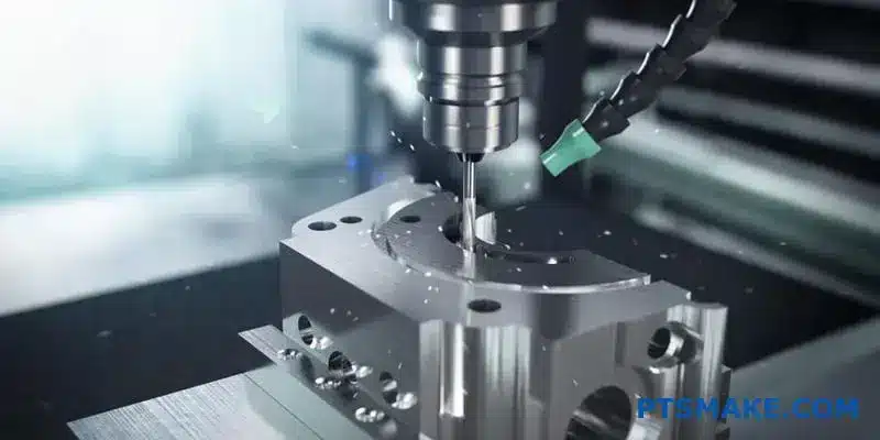 Professional CNC manufacturing equipment producing high-precision machined components for industrial applications