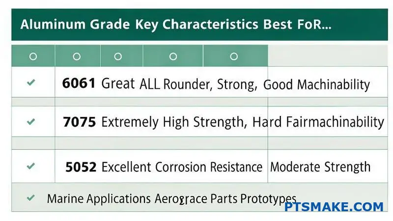 Różne części ze stopów aluminium o różnych klasach, odpowiednie do precyzyjnej obróbki CNC