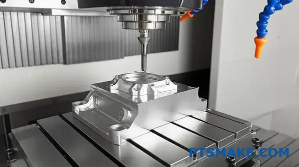 Fresadora CNC de precisão que fabrica componentes complexos de alumínio para aplicações aeroespaciais com tolerâncias apertadas