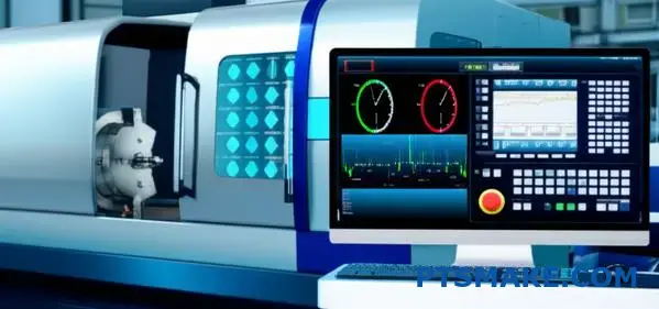Torno CNC avanzado con tecnología digital twin que muestra datos de mecanizado en tiempo real y supervisión de procesos para una fabricación de precisión