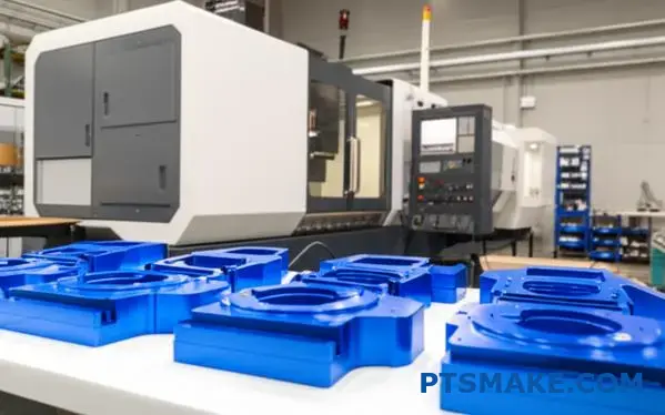 Professionell tillverkare av cnc-bearbetning som tillverkar precisionskomponenter i aluminium för fordonsindustrin i modern tillverkningsanläggning