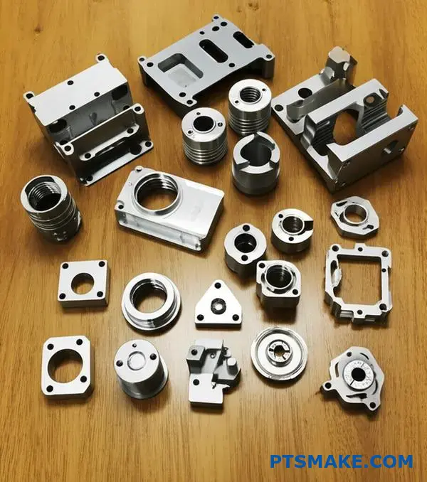 Olika CNC-bearbetade och gjutna komponenter som uppvisar integrationsproblem från flera tillverkningsleverantörer