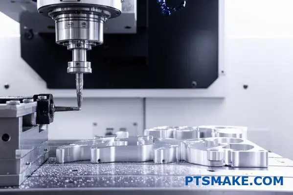 Precyzyjna obróbka CNC tworzyw sztucznych i produkcja metalowych wsporników samochodowych na przemysłowym stole warsztatowym