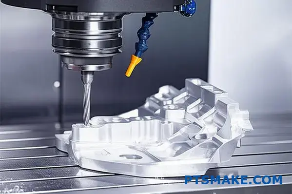 Precision CNC machining services creating component with optimized geometry and tolerances for manufacturing efficiency