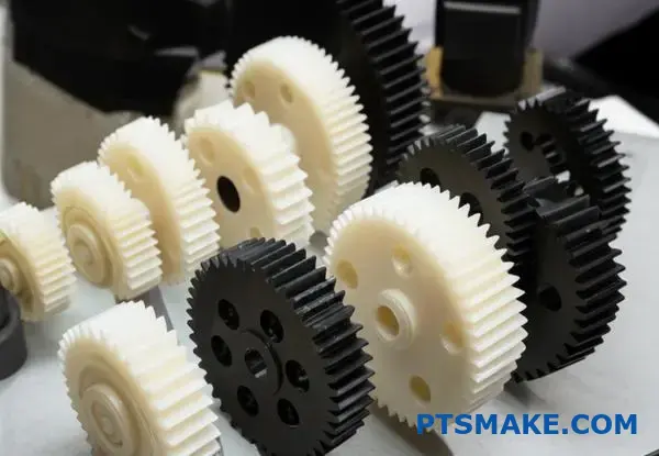 Forskellige CNC-bearbejdede nylongeardele med overlegen præcision og overfladekvalitet