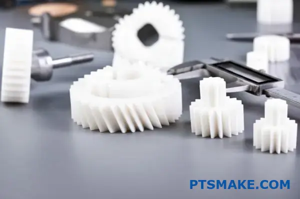 CNC-bearbejdede dele af poleret nylon i høj kvalitet med glat overfladefinish til mekaniske præcisionsopgaver