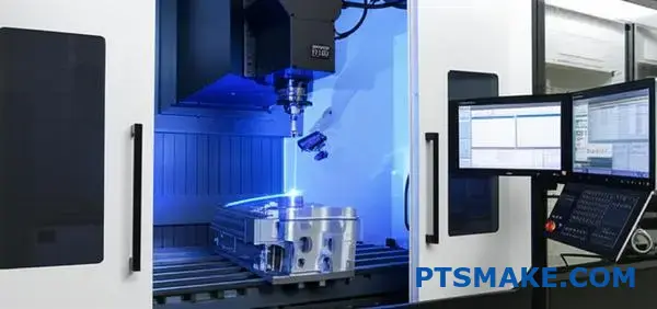 CNC-Maschine mit integriertem Laserinspektionssystem zur präzisen Qualitätskontrolle von kundenspezifisch bearbeiteten Luft- und Raumfahrtkomponenten