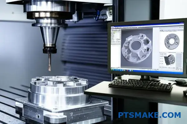 CNC-Maschine zur Herstellung von Präzisionsbauteilen für die Luft- und Raumfahrt mit computergestützter Konstruktionssoftware für kundenspezifische Bearbeitungsvorgänge