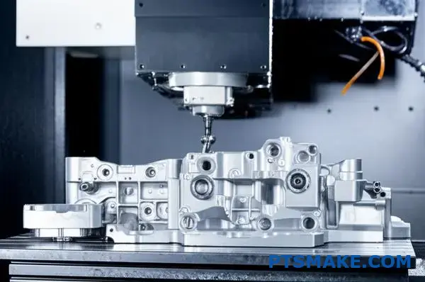 Präzisions-CNC-Bearbeitung zur Herstellung hochwertiger Aluminiumteile für die Automobilindustrie mit detaillierter Oberflächenbearbeitung in einer modernen Fertigungsanlage