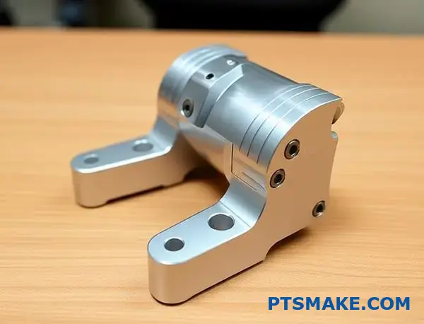 Well-designed aluminum bracket showcasing optimal cnc manufacturing principles and design for manufacturability guidelines