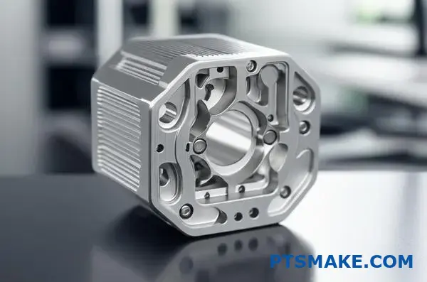 Præcisionsbearbejdet medicinsk komponent i aluminium, der fremviser cnc-fremstilling med snævre tolerancer og detaljeret overfladefinish