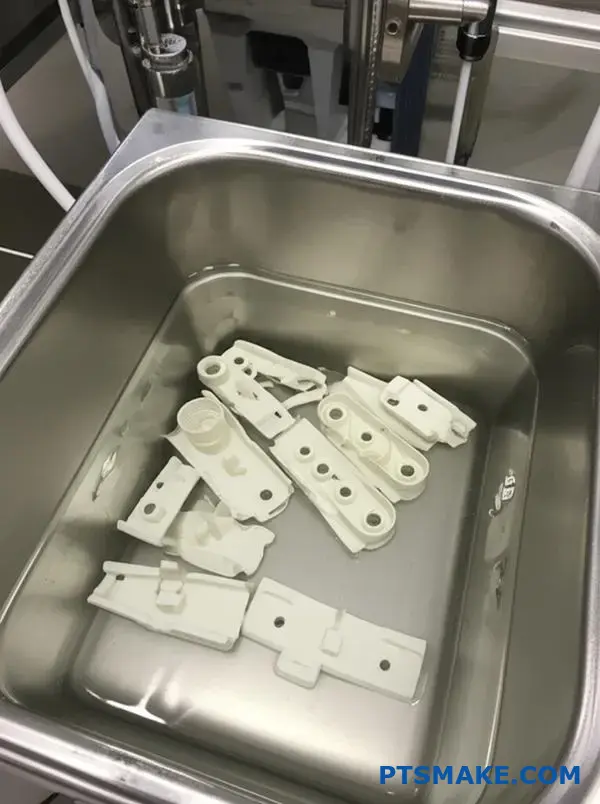 Wysokowydajne komponenty polimerowe PEEK poddawane precyzyjnemu czyszczeniu ultradźwiękowemu w kontrolowanym środowisku produkcyjnym do zastosowań w obróbce cnc