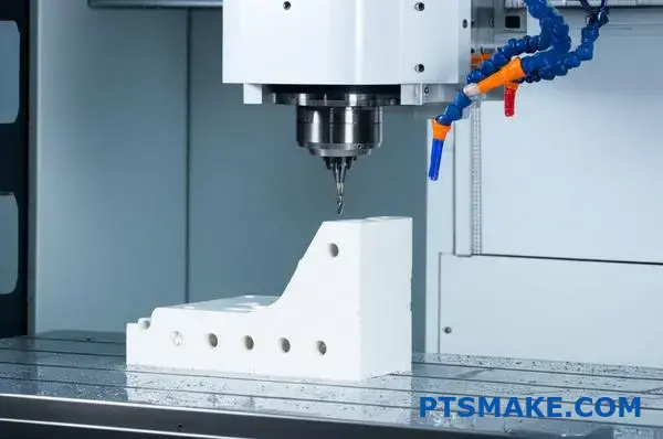 Precyzyjny proces obróbki CNC tworzący wysokowydajne komponenty z tworzywa PEEK do zastosowań przemysłowych