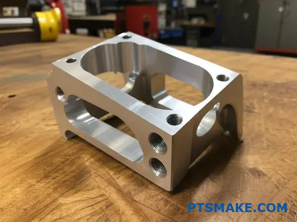 Kompleksowo obrobiony wspornik aluminiowy z zaokrąglonymi narożnikami i żebrami strukturalnymi dla zwiększenia wytrzymałości i trwałości