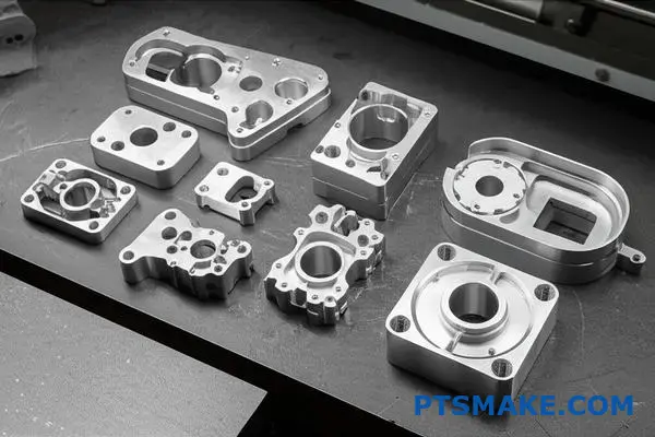 Wiele obrabianych CNC części aluminiowych o różnych grubościach ścianek do złożonych zastosowań produkcyjnych