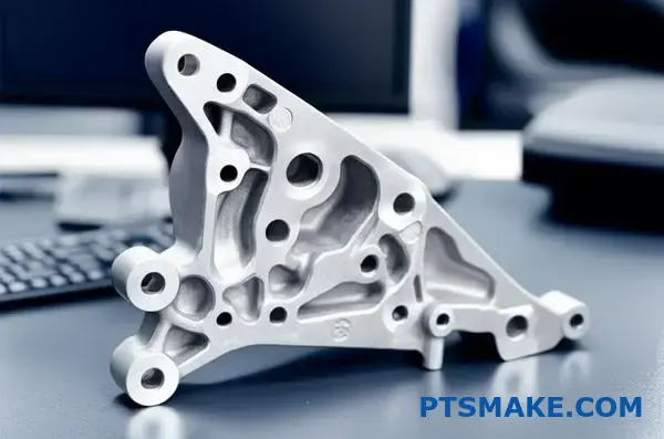 Precyzyjnie obrabiany CNC aluminiowy wspornik o złożonych cechach geometrycznych i wąskich tolerancjach do zastosowań motoryzacyjnych