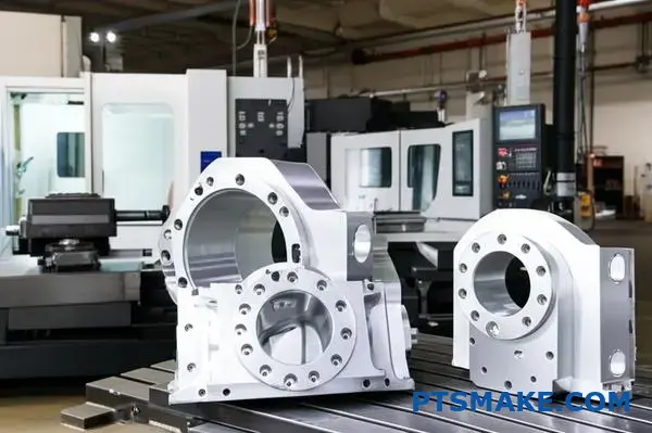 Precyzyjnie obrabiane CNC duże części metalowe prezentujące wysoką jakość produkcji do zastosowań przemysłowych