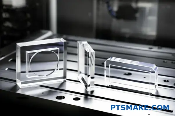 Hochwertige CNC-gefräste optische Linsenkomponenten aus klarem Acryl, die sich durch perfekte Transparenz und Präzisionsfertigung für optische Anwendungen auszeichnen