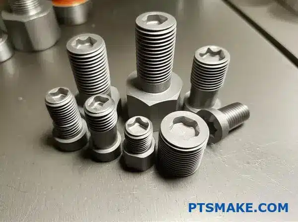 Specialtilpassede titaniumskruer med specialgevind fremstillet ved hjælp af præcis CNC-skruebearbejdning til rumfartsapplikationer