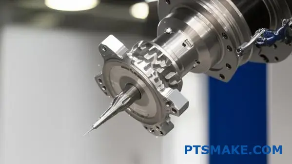 Præcisions-CNC-bearbejdning skaber kompleks medicinsk udstyrskomponent med titaniummateriale til kirurgiske anvendelser