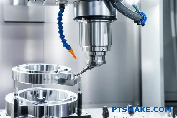 Avanceret robotsystem, der udfører præcisionsbearbejdning af medicinske komponenter på CNC-udstyr til produktion i sundhedssektoren