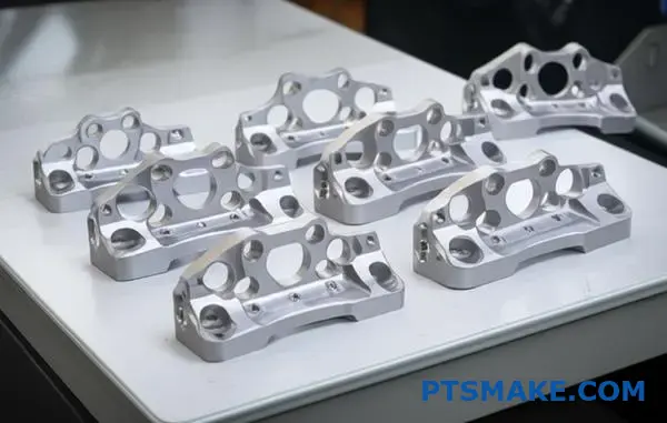High-precision aluminum brackets showcasing superior surface finish achieved through advanced multi-axis CNC machining techniques