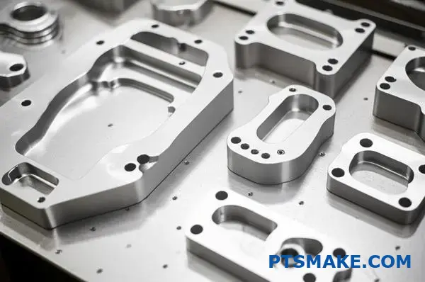 Wiele obrabianych CNC części aluminiowych prezentuje zoptymalizowane cechy konstrukcyjne dla wydajnych procesów produkcji małoseryjnej.