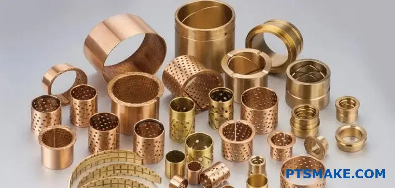 Präzisionslager und -buchsen aus Bronze, hergestellt durch CNC-Bearbeitung für industrielle Anwendungen