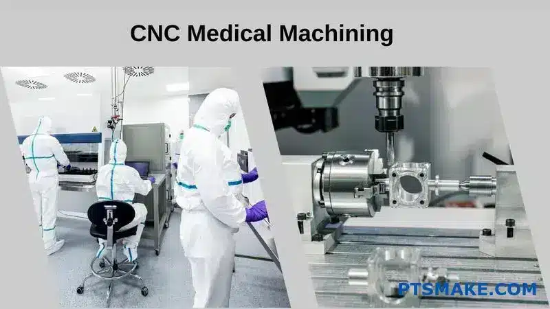 Technicians in Clean Room and CNC Machine in Operation