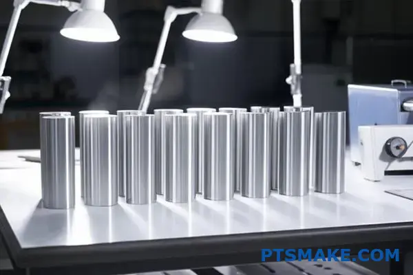 Precyzyjnie obrobione aluminiowe próbki testowe do analizy trwałości materiału i oceny odporności na naprężenia