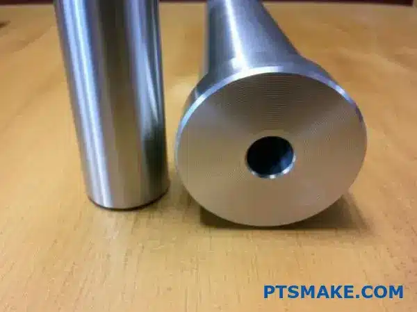 Inżynieryjne porównanie komponentów wału pełnego i drążonego pokazujące różnice strukturalne w zastosowaniach związanych z dopasowaniem ciśnieniowym