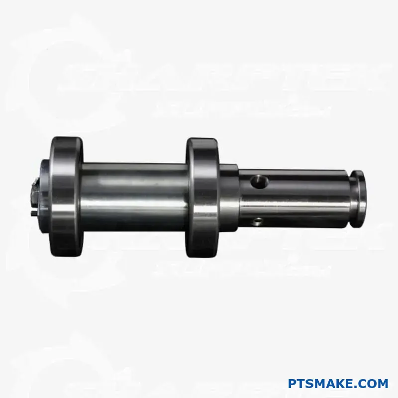 Zespół metalowego wału i obudowy łożyska demonstrujący tolerancję pasowania i efekty rozszerzalności cieplnej w inżynierii precyzyjnej